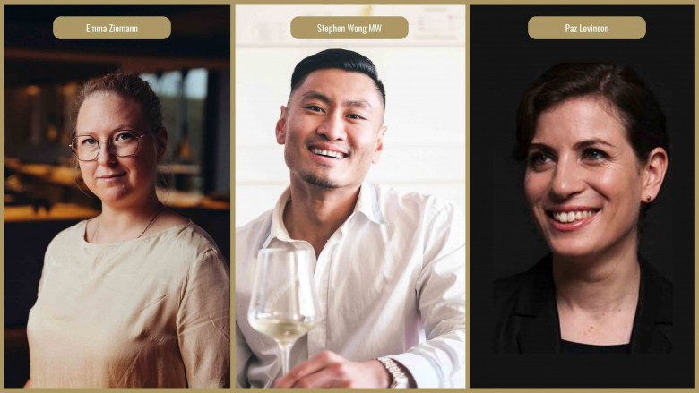 The judges of Star Wine List of the Year Sweden 2026: Emma Ziemann, Stephen Wong MW and Paz Levinson.