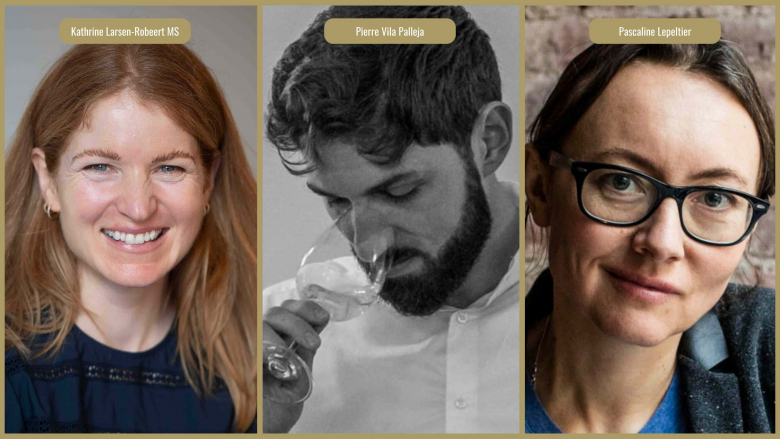 The judges of Star Wine List of the Year France 2026: Kathrine Larsen-Robert MS, Pierre Vila Palleja and Pascaline Lepeltier.