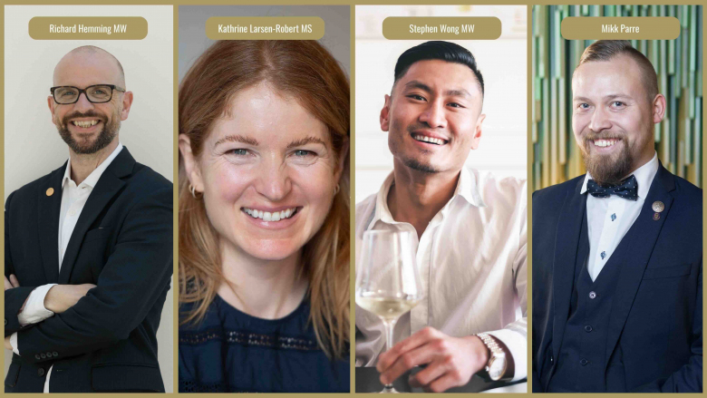 Richard Hemming MW, Kathrine Larsen-Robert MS, Stephen Wong MW and Mikk Parre - the judges in Star Wine List of the Year UK 2026.