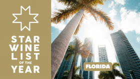 Star Wine List of the Year Florida 2026 competition logo and cover image showing palm trees.