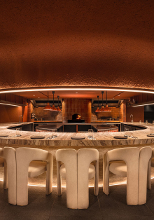 Interior of Bar.Kar restaurant, Kuala Lumpur, Malaysia.