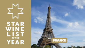 Star Wine List of the Year France 2026 competition logo and cover image of the Eiffel Tower.