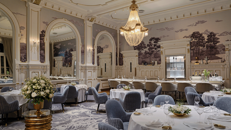 The dining room at Speilsen, at the Britannia Hotel in Trondheim, Norway.