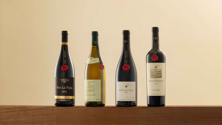 The four wines comprising Familia Torres' Private Collection 2025.
