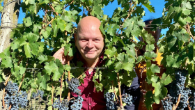 Star Wine List's Estonia Ambassador Kristjan Markii in a vineyard.