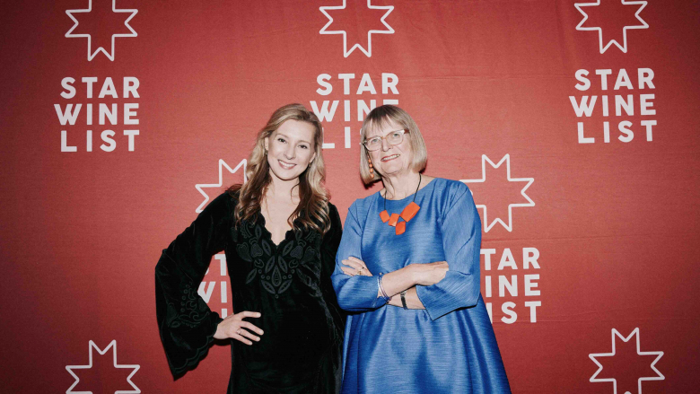 Jancis Robinson MW and Rachel Fellows at Star Wine List's Inspiration Day wine event, November 2025 in Stockholm, Sweden.