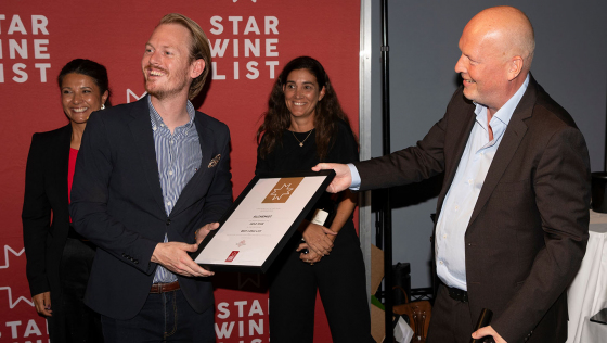 Sommelier Christopher Kok at Star Wine List of the Year Denmark 2024.