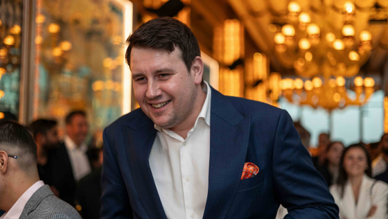 Ognjen Samardzic, Head Sommelier at LPM Abu Dhabi, at Star Wine List of the Year UAE 2025 (Sexy Fish Dubai, December 2025). Photo by Francois van Eck..
