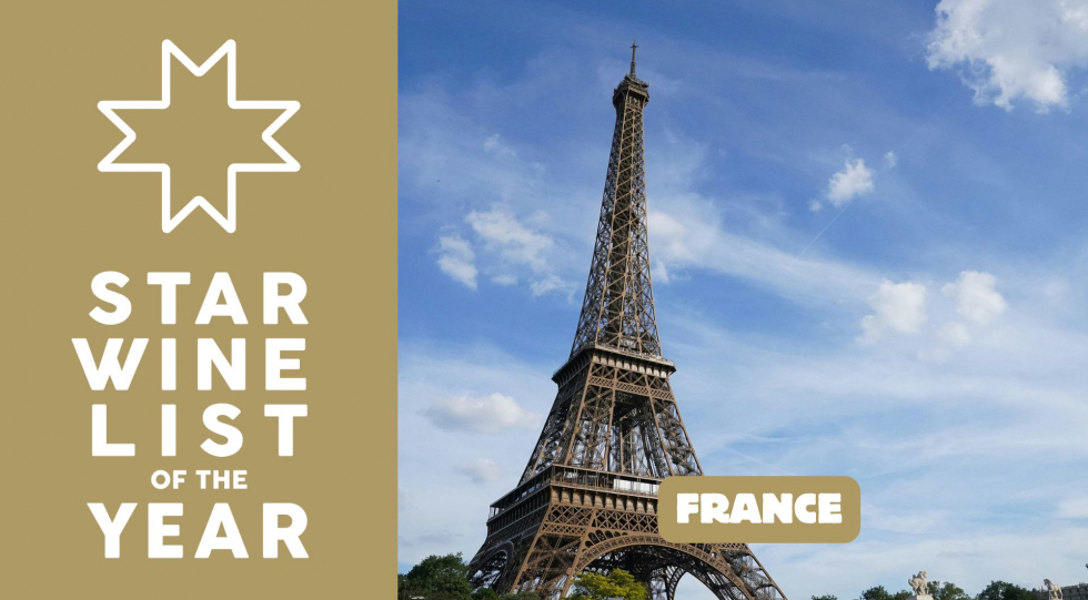 Star Wine List of the Year France 2026 competition logo and cover image of the Eiffel Tower.