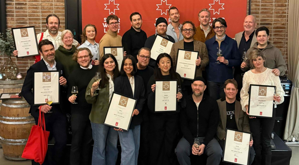 The winners of Star Wine List of the Year Sweden 2026 at The Winery Hotel, Solna.