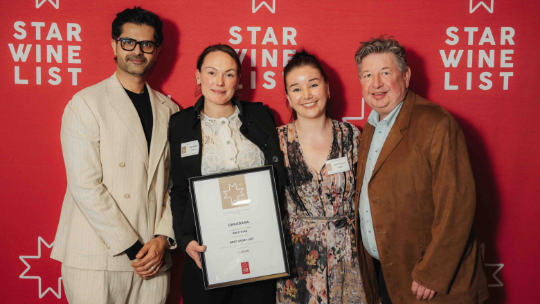 DakaDaka’s Mitz Vora, Honey Spencer and Katalin Szegedi with Roger Jones, of The Buyer. Photo by HDG Photography.