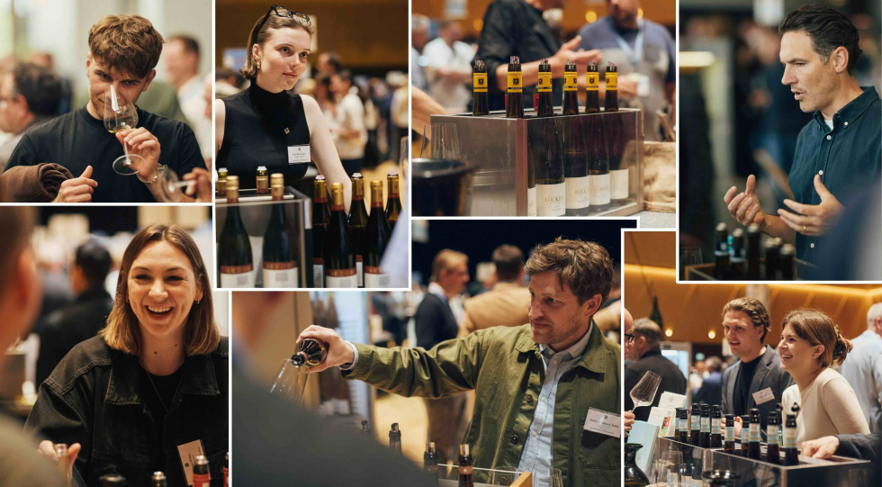 Guests and producers at the VDP Weinbörse trade fair.