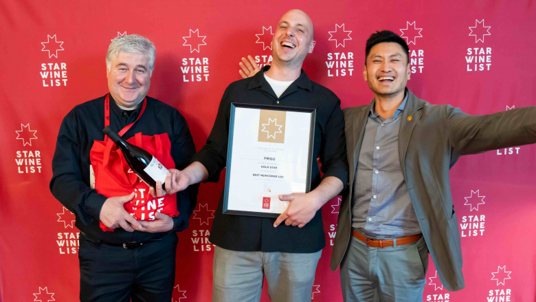 David Tamarashvili, of New Generation Wines from Georgia, Philip Radakovits of frigo, Vienna, and Stephen Wong MW. Photo by Robert Herbst.