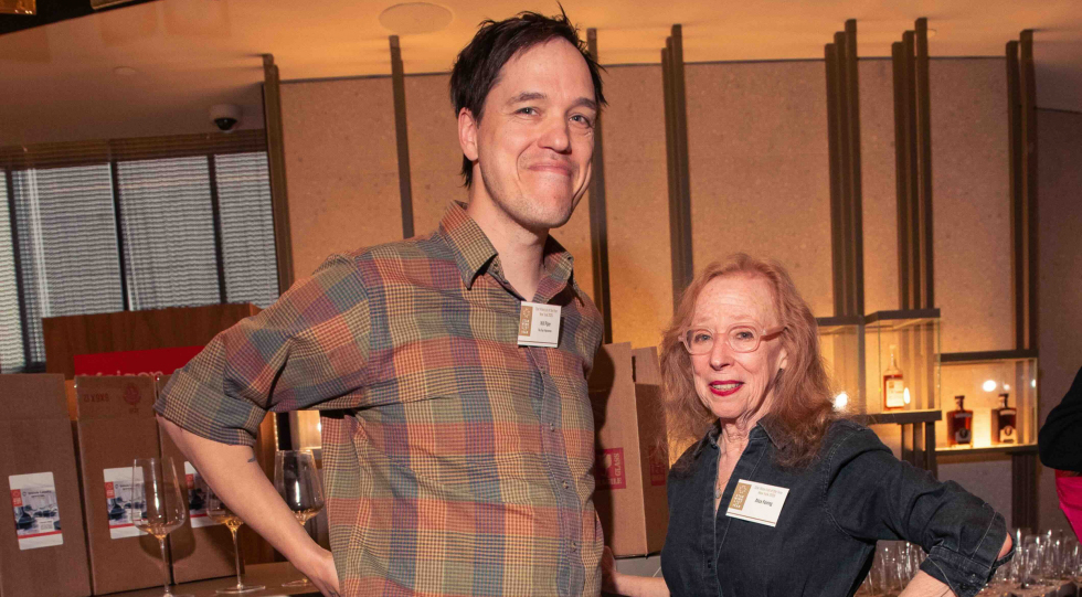 The Four Horsemen's Will Piper with Alice Feiring at Star Wine List of the Year New York 2026.