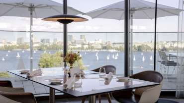 Lakeside, The Fontenay, a hotel and restaurant in Hamburg, Germany.