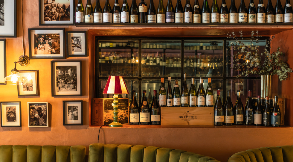 Interior of Culture Wine Bar, Cape Town, South Africa.