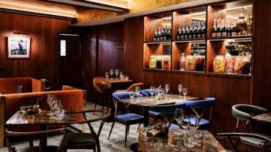 The Black Book, a restaurant and wine bar in London, UK.