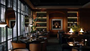 Interior of Park 90 wine bar in Singapore.