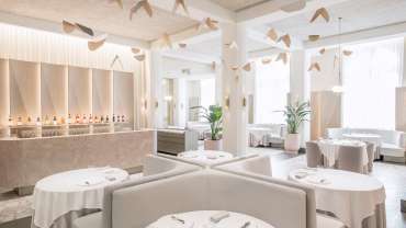 The dining room at Odette restaurant in Singapore.