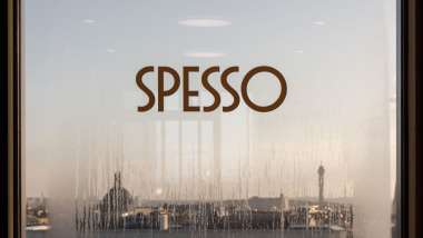 Exterior of Spesso restaurant in Stockholm, Sweden.