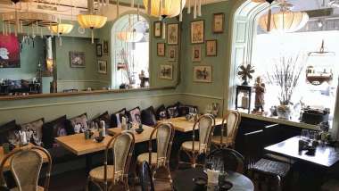 Interior of Minh Mat restaurant in Stockholm, Sweden.