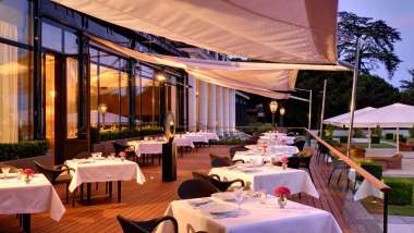 Pic at Beau-Rivage Palace, a hotel and restaurant in Lausanne, Switzerland.