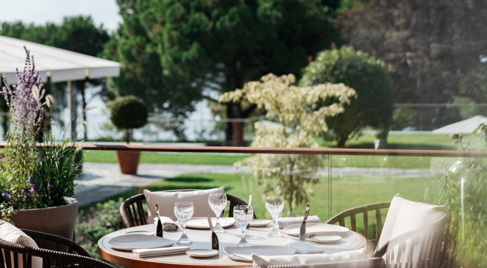 Pic at Beau-Rivage Palace, a hotel and restaurant in Lausanne, Switzerland.
