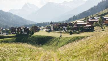 Landscape view at Rote Wand, Lech, Austria.