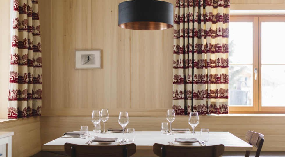 Interior of Rote Wand, Lech, Austria.