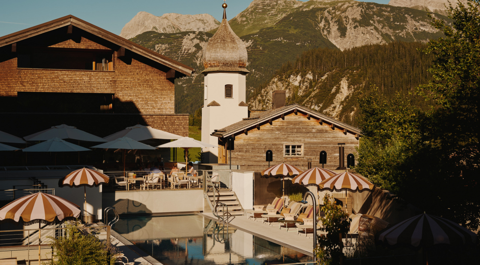 Exterior of Rote Wand, Lech, Austria.