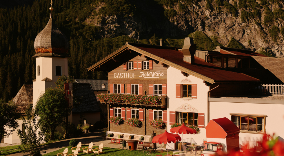 Exterior of Rote Wand, Lech, Austria.