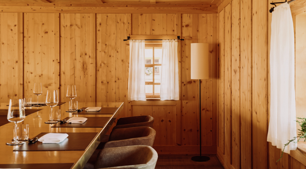 Interior of Rote Wand, Lech, Austria.