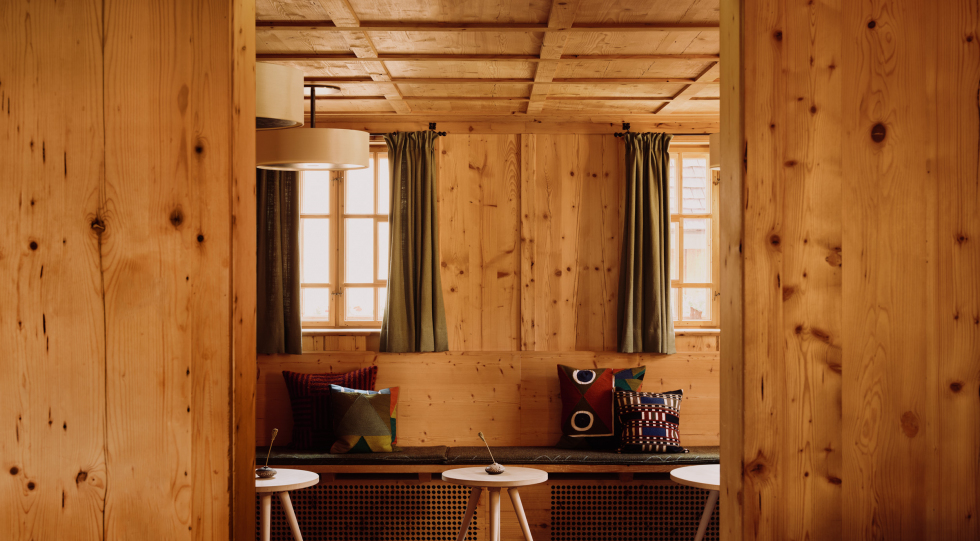 Interior of Rote Wand, Lech, Austria.