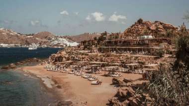 Scorpios, a restaurant in Mykonos, Greece.