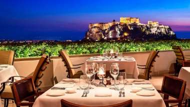 Hotel Grande Bretagne, a restaurant, wine bar and hotel in Athens, Greece.