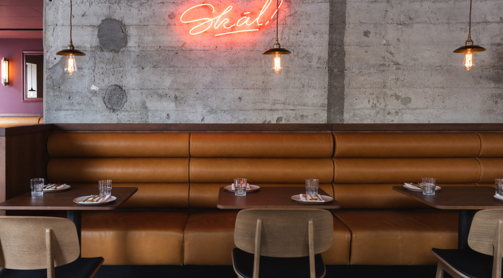 Skál, a wine bar and restaurant in Reykjavik, Iceland.