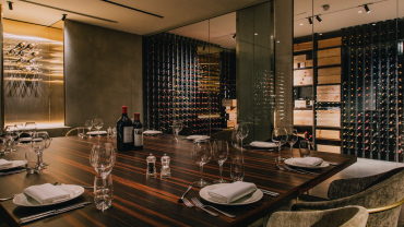 Dining room of Eiriksson Brasserie, Reykjavik, Iceland.
