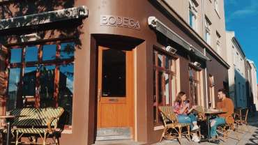 Exterior of Bodega wine bar, Reykjavik, Iceland.