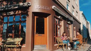 Exterior of Bodega wine bar, Reykjavik, Iceland.