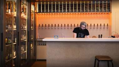 Liquiderie, a wine bar in 11th arr, Paris, France.