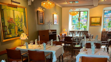 Värdshuset Lindgården, a restaurant in Visby, Sweden.