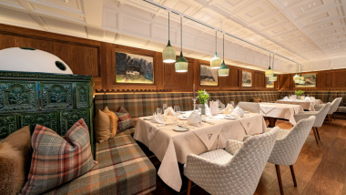 Interior of Hotel Post Lech hotel/restaurant, Lech, Austria.