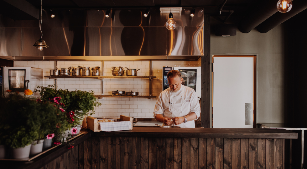 Kitchen at Smag og Behag Grimstad, Norway.