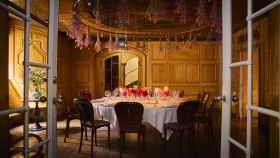 Private dining room at Stadshuskällaren restaurant in Stockholm, Sweden.