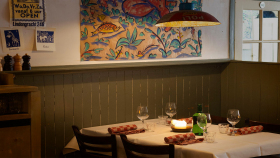 Interior of restaurant ô Bistro, Amsterdam,Netherlands