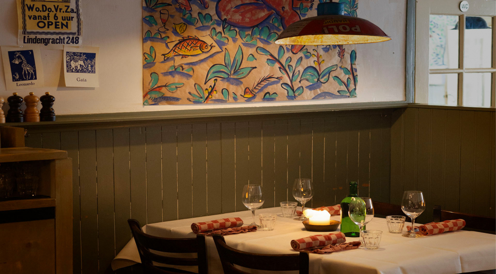 Interior of restaurant ô Bistro, Amsterdam,Netherlands