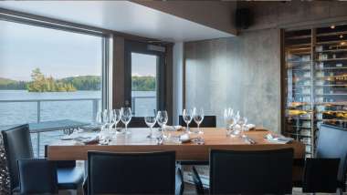 Bistro à Champlain, Estérel Resort, a hotel and restaurant in Estérel, Canada.