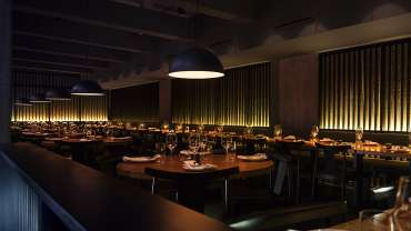 Dining room at Farang restaurant in Stockholm, Sweden.