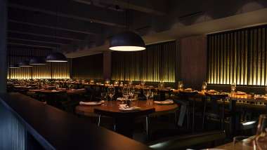 Dining room at Farang restaurant in Stockholm, Sweden.