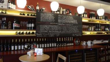 Vino Vino, a wine bar in Namur, Belgium.